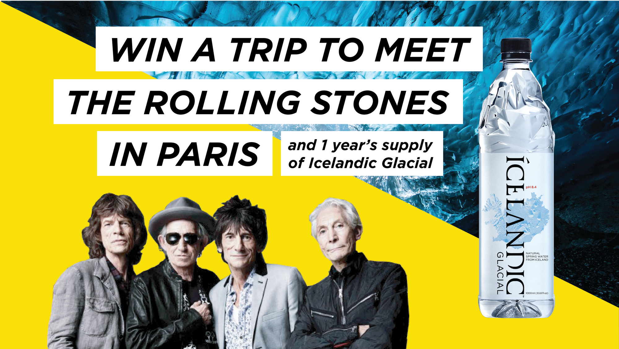 Icelandic Glacial™ Tapped as Official Water for the Rolling Stones’ No Filter Tour